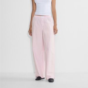 Aritzia TNA Pink Plaid Dally Poplin Lounge Pants (NEW)